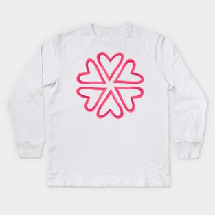 Flower heart Kids Long Sleeve T-Shirt